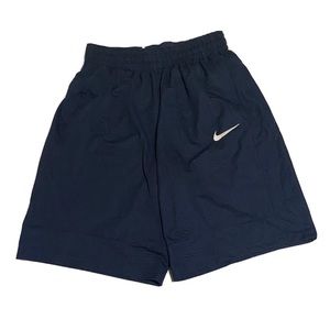 Nike mens shorts size m logo elastic inner drawstring side pockets blue athletic